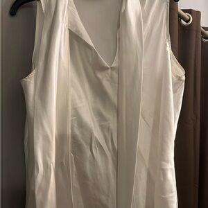 Evan Picone Cream Satin Blouse